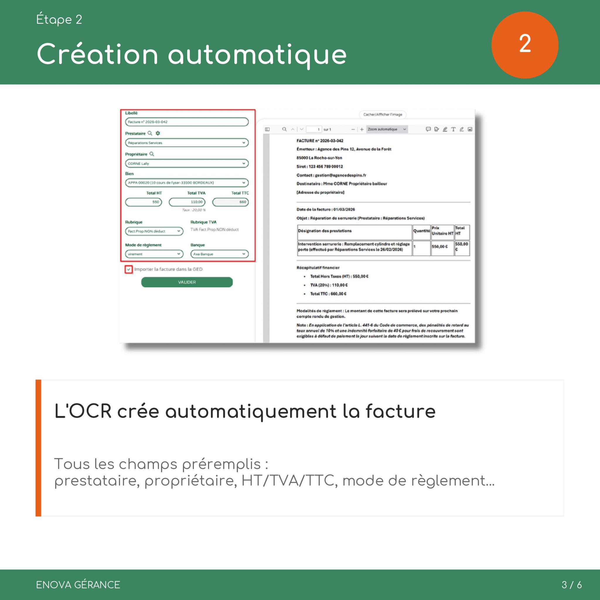 Étape 2 - Création automatique OCR