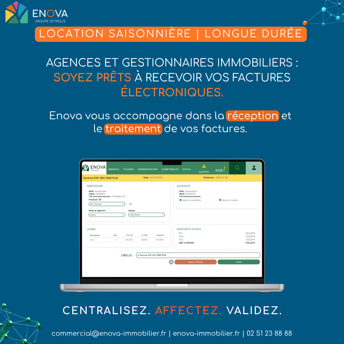 Facturation électronique - IOPOLE partenaire Enova Immobilier