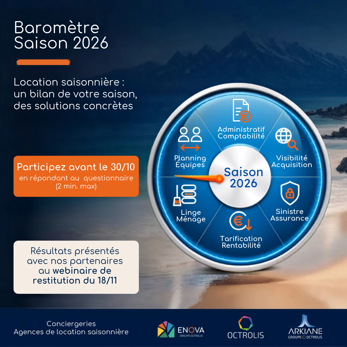 Baromètre Saison 2026 - OCTROLIS, Enova Immobilier et Arkiane